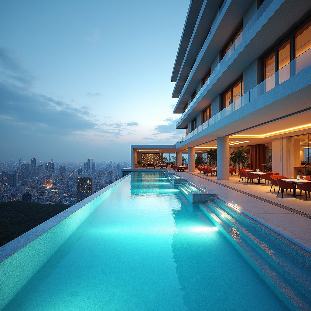 Сучасні зручності готелю: басейн, спа-зона, фітнес-центр та ресторан з панорамним видом на місто