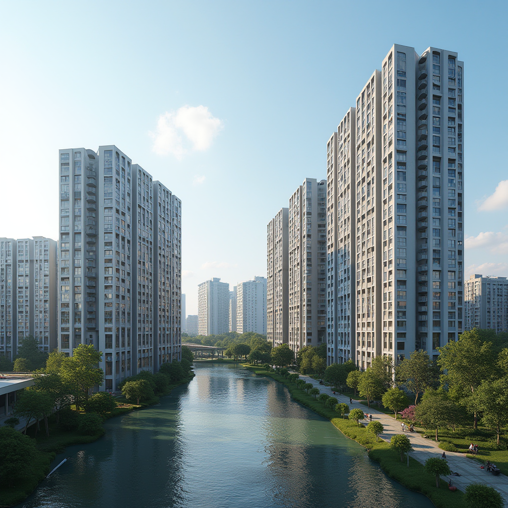 Сучасні житлові комплекси та готелі на Оболоні та Дніпровському районі з високими будівлями, широкими проспектами, торговими центрами, парками для відпочинку, велосипедними доріжками вздовж Дніпра